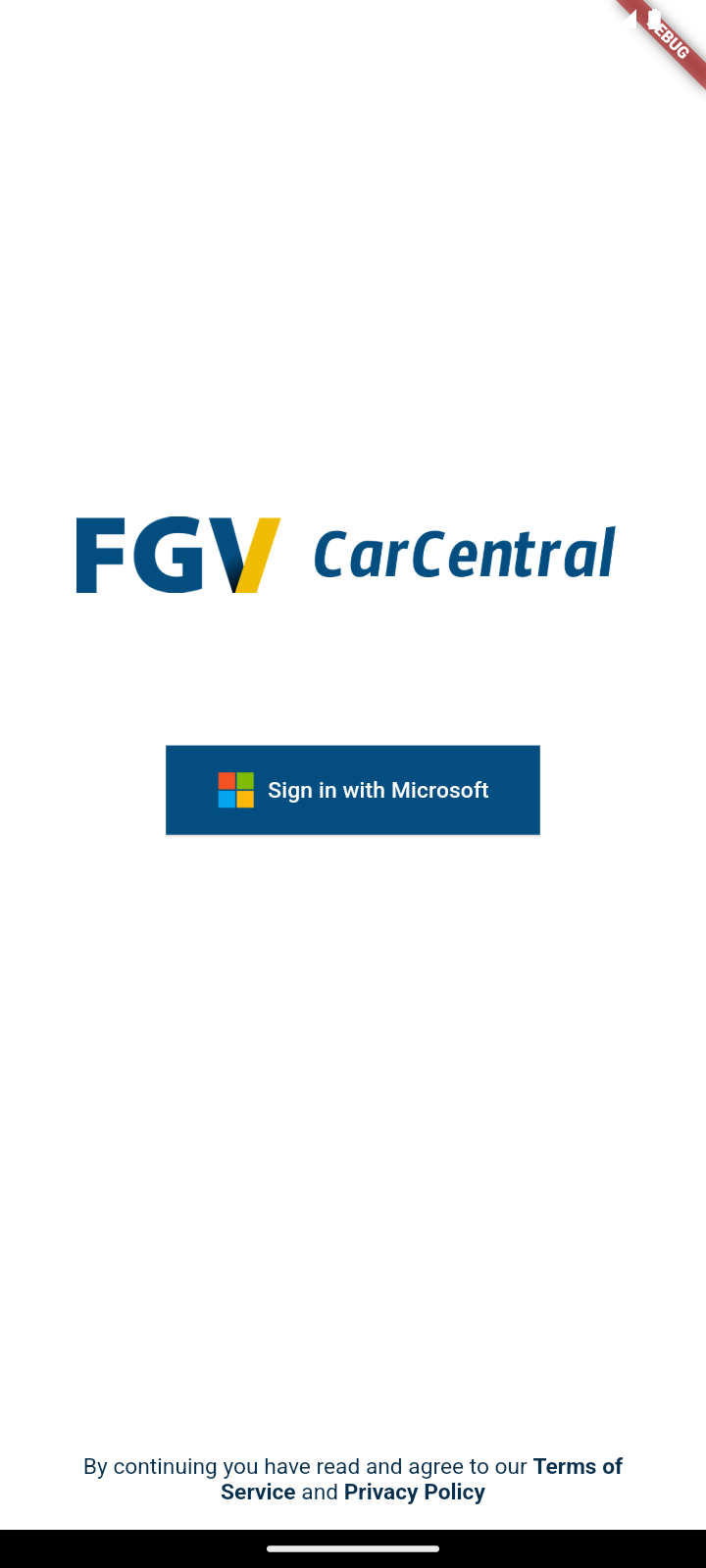 FGV App Login Screen
