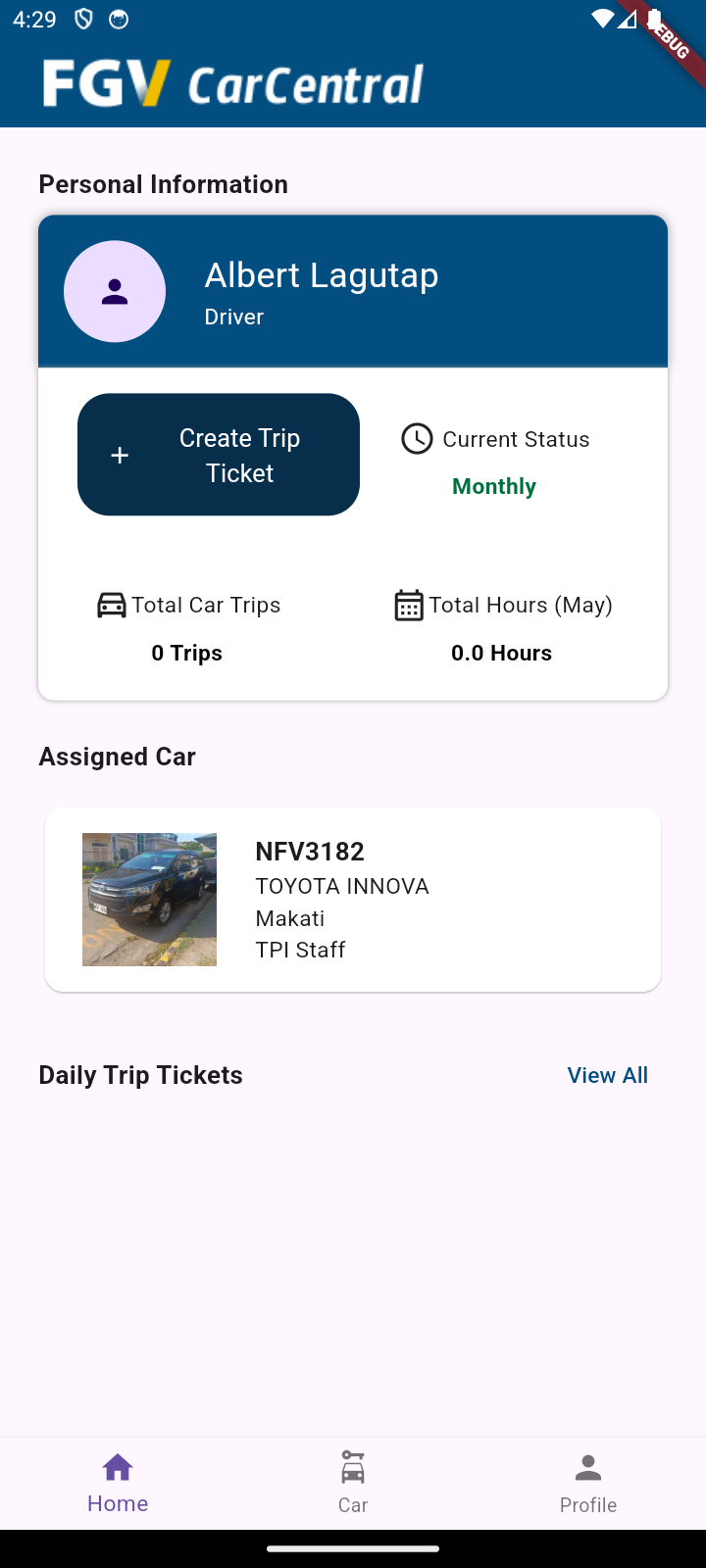 FGV App Dashboard